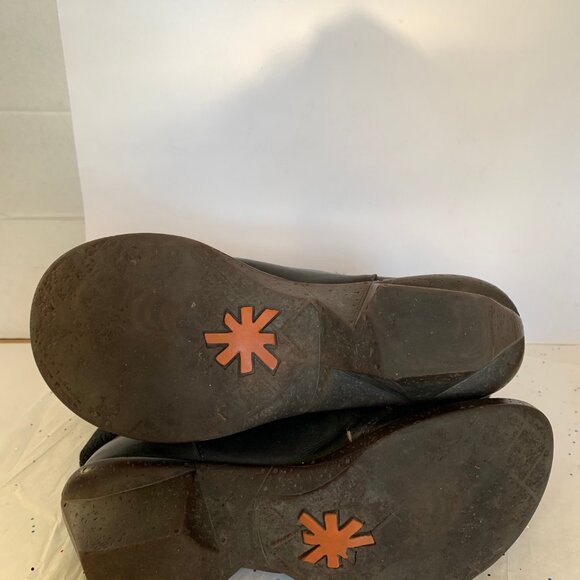 The Art Company Black Leather y2k Chunky Wool Sock Boot Molded Heel 40 Bohemian - Picture 13 of 16